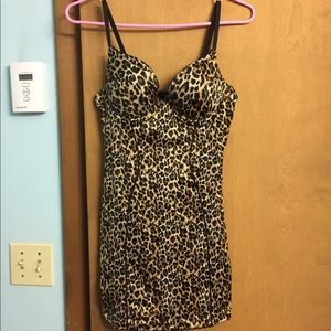 Leopard built in bra lingerie 🐆✨